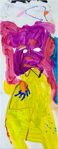 Tom Polo an eye for an eye side eye, 2023; acrylic and Flashe on canvas; 182 x 71 cm; more info; enquire