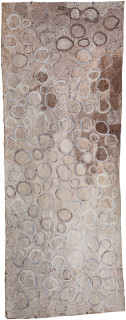 Nyapanyapa Yunupiŋu Circles, 2018; 4447-18; natural earth pigments on bark; 194 x 75 cm; enquire