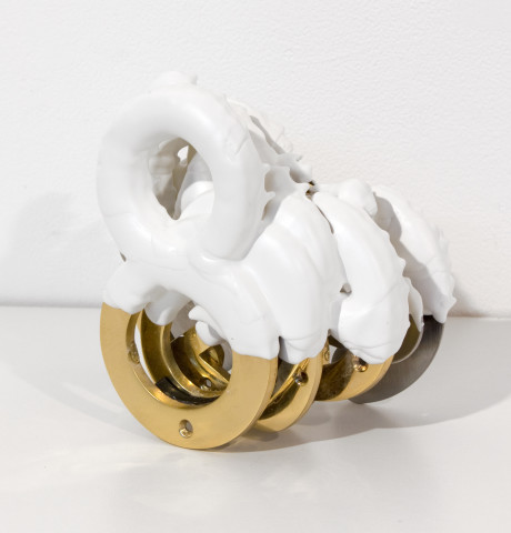 Teppei Kaneuji White Discharge (Numbers), 2011; found objects, resin, glue; 11 x 17 x 16 cm; enquire