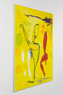 Tom Polo echo echo (wild accusations part two), 2026; acrylic and Flashe on polycotton; 213 x 198 cm; enquire