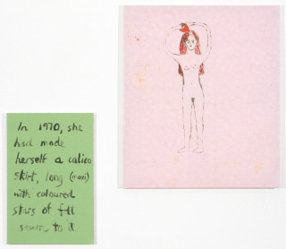 Jenny Watson Annointing, 1995; Oil on damask & acrylic on canvas; 106 x 91 & 76 x 50.5; enquire