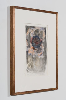 John Wolseley Great Desert Skinks II, 2026; watercolour on Arches paper with woodcut on Tengucho paper; 47 x 30 cm; 75 x 57 cm (framed); Edition of 20; enquire