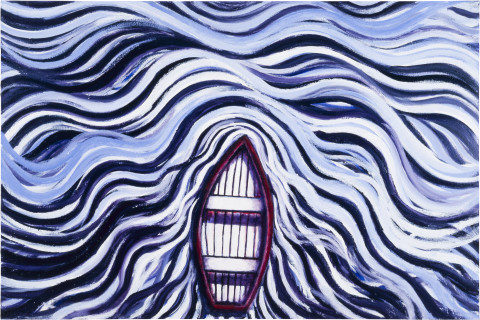 Jan Murray Untitled Boat, 1986; oil on linen; 183 x 274.5 cm; enquire