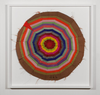 Del Kathryn Barton no other side, 2012; Dupion silk & embroidery cotton; 51 x 51.5 cm; enquire