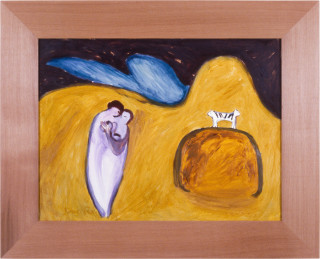 Joan Ross Love Was A Tree (The Dream), 1989; oil on masonite; 46 x 61 cm; enquire