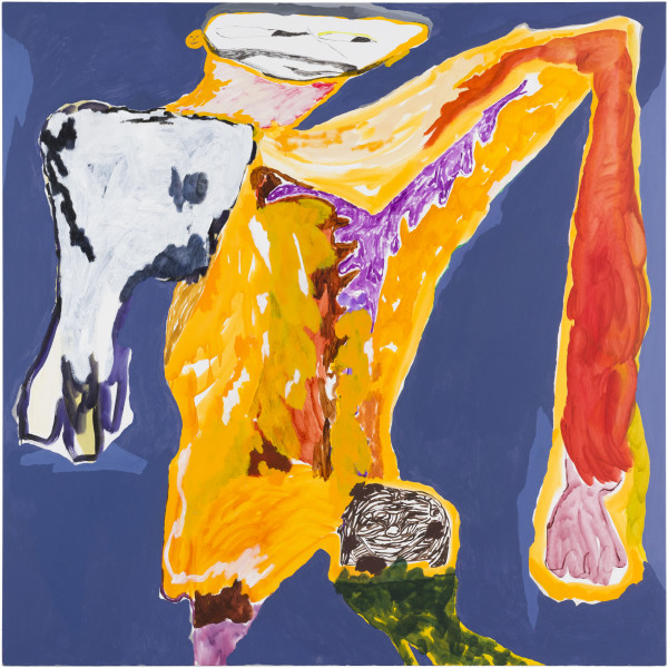 Tom Polo Strangers used for scale, 2019; acrylic and Flashe on canvas; 213 x 213 cm; enquire