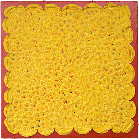 Rohan Wealleans Concentration farm No. 3, 2010; House paint on board; 120 x 120 cm; (photo: Sam Hartnett); enquire