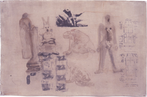 Nalini Malani Untitled, 1997; transfer print, gouache on watercolour paper; 68 x 104 cm; enquire