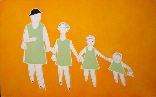Vivienne Shark LeWitt The Spinsters Children are Always the Best, 1995; oil on linen; 86 x 137 cm; enquire