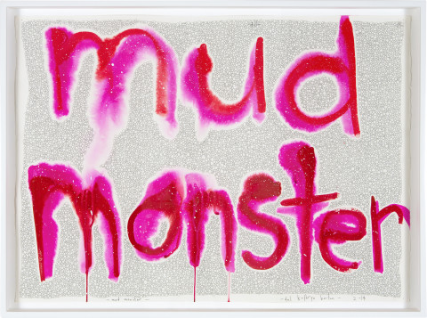 Del Kathryn Barton mud monster, 2014; gouache and ink on hot pressed paper; 60.5 x 82 cm; enquire