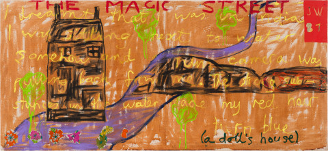 Jenny Watson The Magic Street (a doll's house), 1987; 83 x 182 cm; enquire