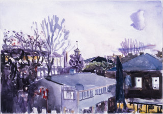 Gunter Christmann Rebusuber Suberebus, 1988; watercolour on Inges paper; 59.5 x 73.5 cm; enquire