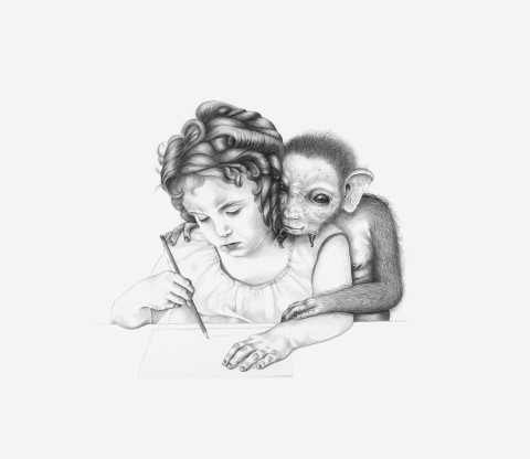 Patricia Piccinini Alice (drawing), 2006; graphite on paper; 57 x 77 cm; enquire