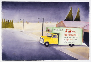 Noel McKenna Moving In, Done Place, 1995; ink, watercolour on paper; 38.1 x 56.9 cm; enquire