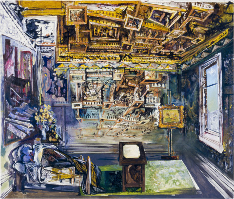 Victor Rubin Ward 369: An Indicative Cage, 1987; oil on canvas; 168 x 198 cm; enquire