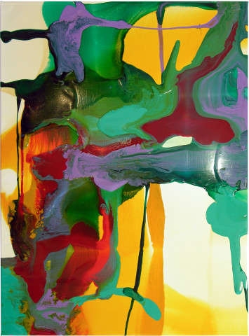 Dale Frank Ken's mind wondered to Vincent's angina., 2006; varnish on canvas; 160 x 120 cm; enquire
