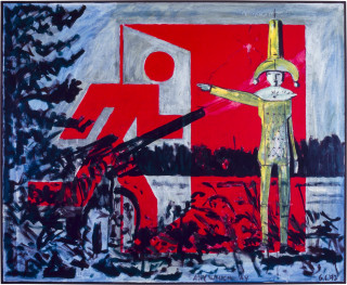 Gunter Christmann Anywhichway, 1992; acrylic on canvas; 137 x 168 cm; enquire