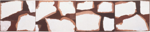 Rosalie Gascoigne Clouds III, 1992; Masonite on formboard; 75 x 361.5 cm; enquire