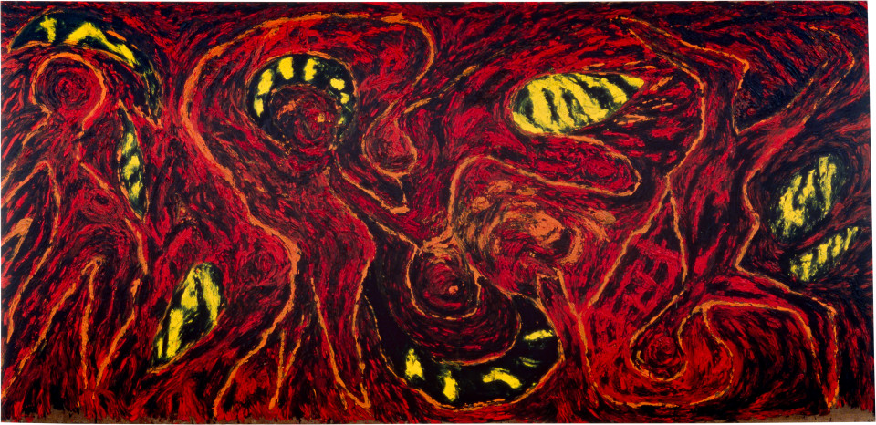 Jonathan Throsby, Ranger Mine, Night, 1984; oil on canvas; 200 x 410 cm