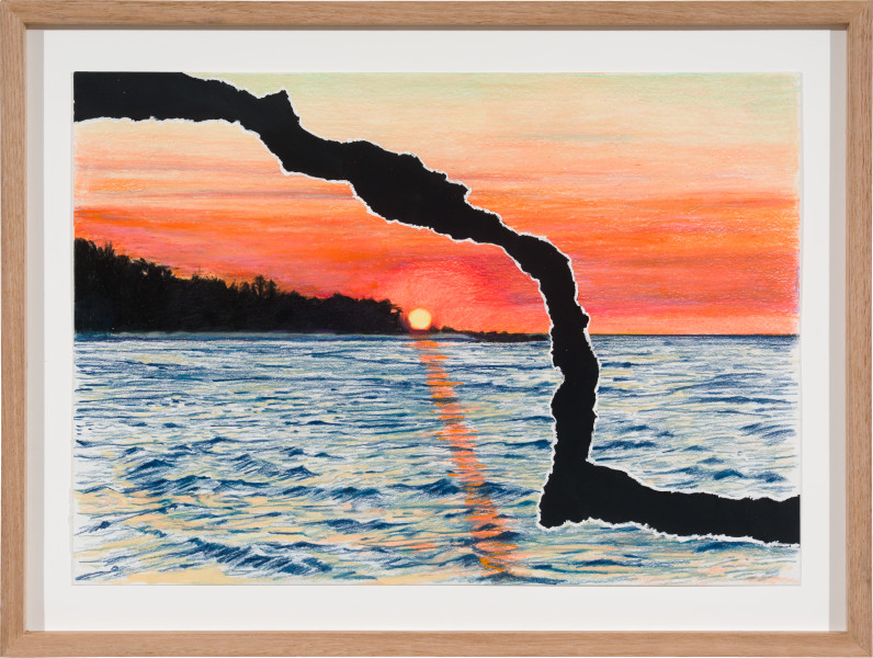 Callum Morton The Hole Story #12, 2026; pencil and gouache on paper; 30 x 42 cm; enquire