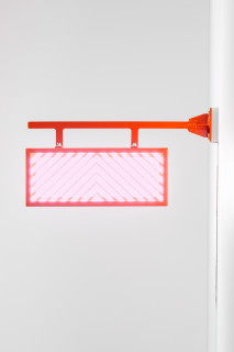 Callum Morton City Lights #13, 2026; steel, powder coating, lights; 34.5 x 66 x 12 cm; enquire