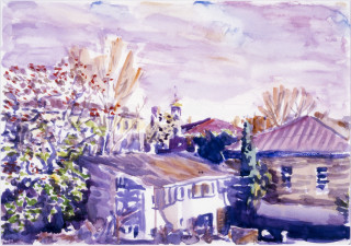 Gunter Christmann Rebusuber Suberebus, 1988; watercolour on Inges paper; 59.5 x 73.5 cm; enquire