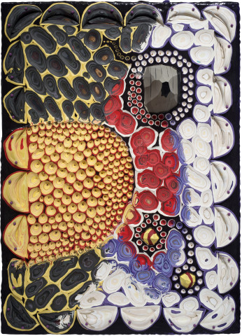 Rohan Wealleans Paradise Found, 2011; paint and pins on board; 70 x 50 x 8 cm; enquire