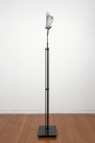 Julie Rrap Instrument: Hooting, 2015; cast aluminium and steel; 166 x 35 x 25 cm; Edition of 5 + AP 1; enquire