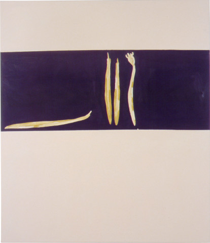 Fiona Foley Mangrove Pods 1, 2002; oil on linen; 83 x 70 cm; enquire