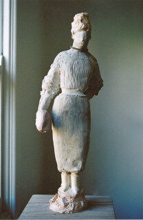 Linda Marrinon Victorian Woman with Muff, 2006; tinted plaster; 60 x 30 x 30 cm; enquire