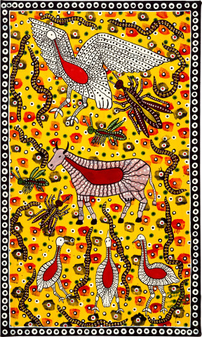 Robert Campbell Jnr Cattle Eaglite, 1989; acrylic on canvas; 96 x 58 cm; enquire