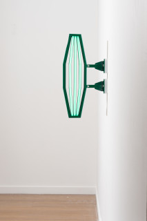 Callum Morton City Lights #10, 2026; steel, 2Pac polyurethane, lights; 70 x 35 x 12 cm; enquire