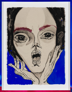Del Kathryn Barton she the one i bet on, 2019; gouache on paper, hand finished frame; 87 x 67.5 cm; Enquire