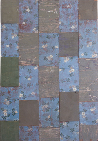 Rosalie Gascoigne Lily Pond, 1993; linoleum and plywood; 114.5 x 80.5 cm; enquire