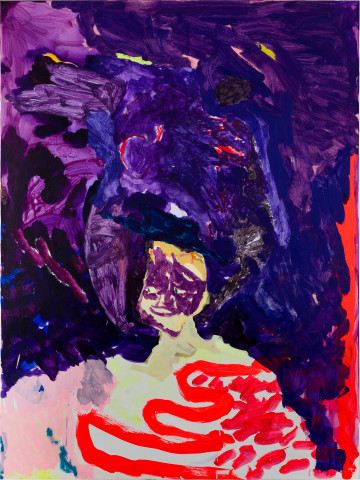 Tom Polo waiting to watch, 2020; acrylic and Flashe on canvas; 182 x 138 cm; more info; enquire