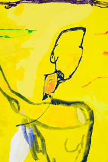 Tom Polo echo echo (wild accusations part two) (detail), 2026; acrylic and Flashe on polycotton; 213 x 198 cm; enquire