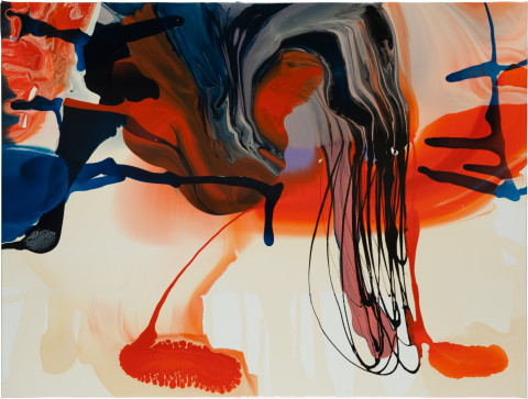 Dale Frank Dracunculus Vulgaris Vocal Uterus, 2011; varnish on canvas; 160 x 120 cm; enquire