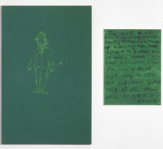 Jenny Watson Girl Rider, 1994; Oil on cotton & acrylic on stretcher; 111 x 72cm; 61 x 46cm; enquire