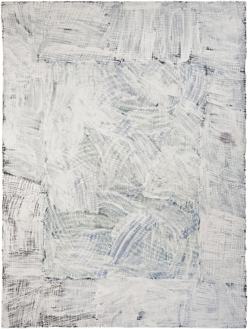 Nyapanyapa Yunupingu Djorra (paper) 19, 2014; TPA124; felt tip pen, earth pigments on discarded print proofs; 75 x 56 cm; Enquire