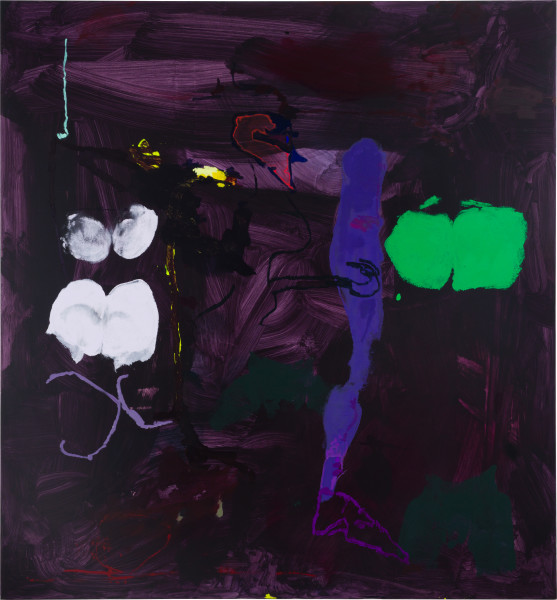 Tom Polo night garden (devour in the dark), 2026; acrylic Flashe on polycotton; 213 x 198 cm; enquire
