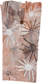 Nyapanyapa Yunupiŋu Djulpan, 2021; 2504-21; earth pigments on bark; 222 x 114 cm; more info; enquire