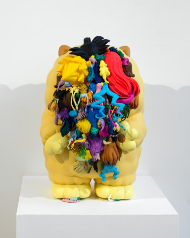 Teppei Kaneuji Teenage Fan Club #41, 2011; plastic figures, hot melt glue  ; 43 x 27.5 x 34 cm; enquire