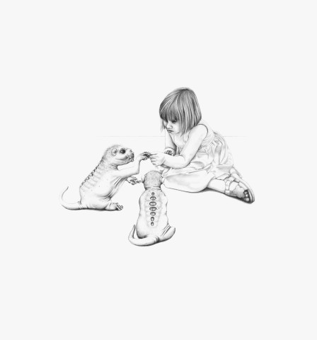 Patricia Piccinini Laura (with sandwich), 2006; graphite on paper; 57 x 77 cm; enquire