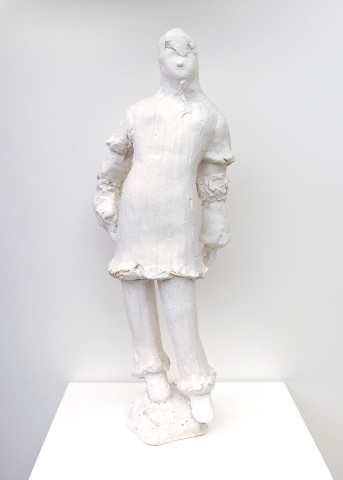 Linda Marrinon Woman with headscarf, 2005; tinted plaster; 69 x 25 x 19 cm; enquire