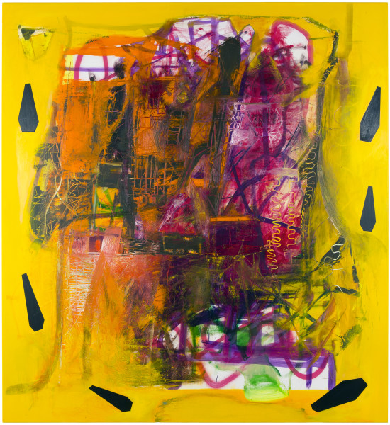 Gareth Sansom The Fountainhead, 2014; oil and enamel on linen; 183 x 168 cm