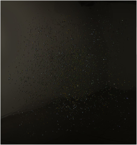 Dale Frank The Tesseract Effect, 2016; Cut glass crystals in Liquid Glass on perspex; 200 x 200 cm; Enquire