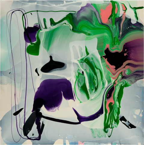 Dale Frank Cussonia Paniculata Rusty Nail, 2011; varnish on canvas; 180 x 180 cm; enquire