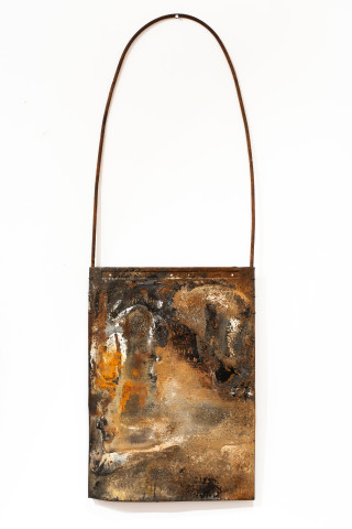 Lorraine Connelly-Northey Narrbong, 2019; CONNL - 0036; burnt steel; 183 x 63 x 6 cm; enquire