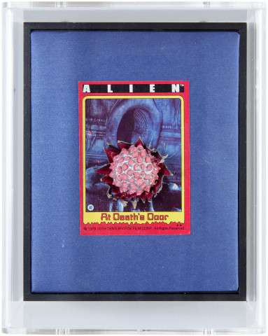 Rohan Wealleans At Death's Door, 2014; paint and polystyrene on trading cards; 17 x 13.8 x 9 cm; enquire