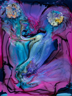 Dale Frank Barry and Eric, The Horsley Drive, Wetherill Park, 2022; Colour pigments in Epoxyglass, Epoxyglass on perspex; 160 x 120 cm; enquire